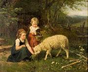 Rudolf Epp My pet lamb oil painting reproduction